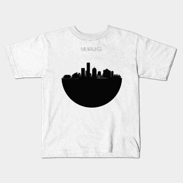 Milwaukee Skyline Kids T-Shirt by inspirowl